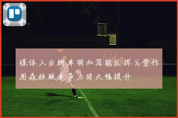 媒体人分析库明加若能发挥戈登作用森林狼竞争力将大幅提升